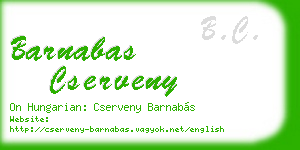 barnabas cserveny business card